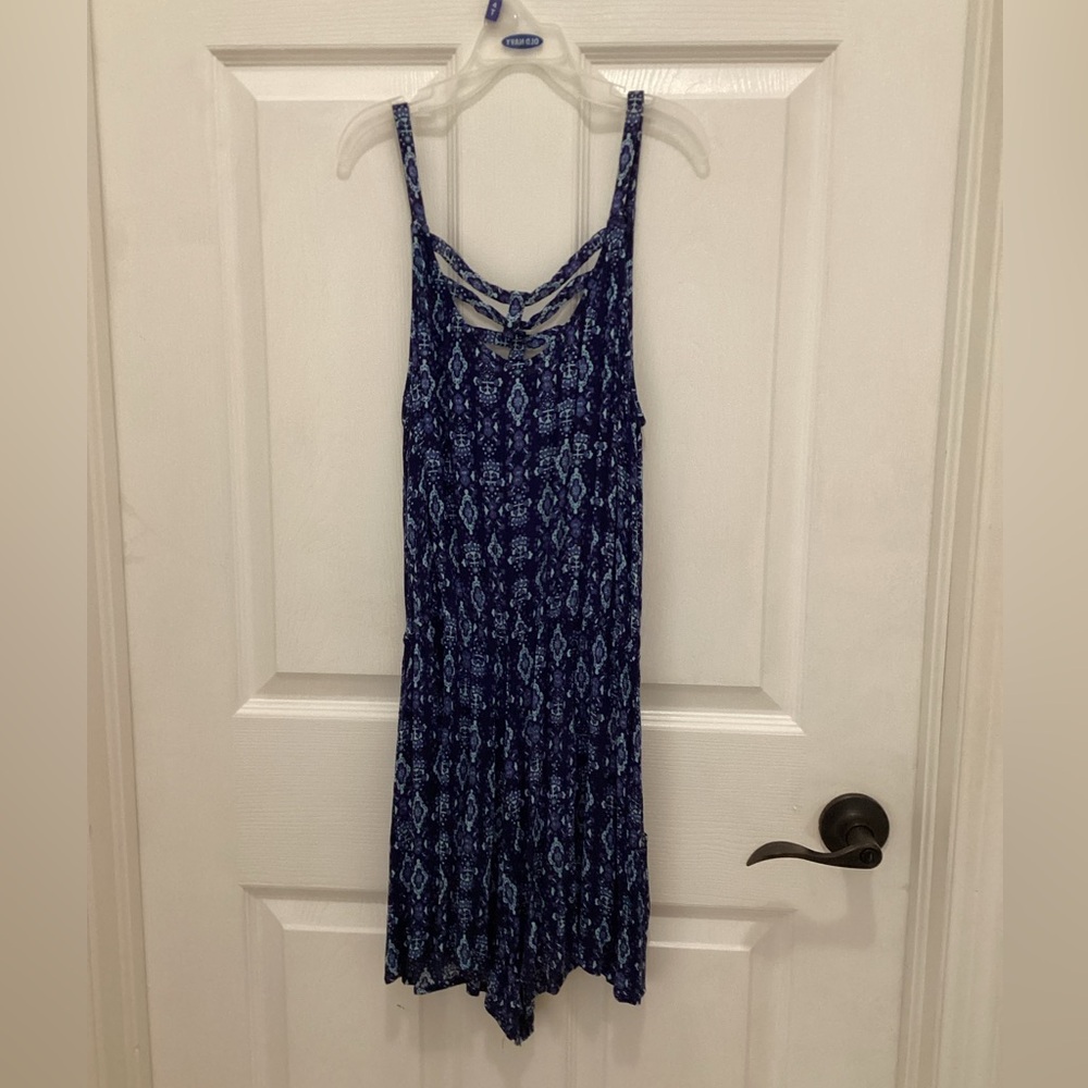 Blue Patterned Romper - Picture 2 of 2